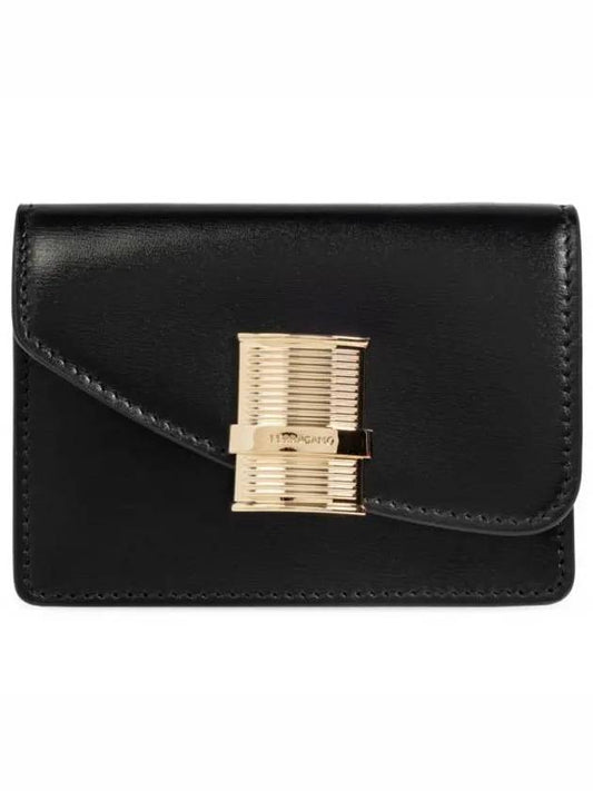 Fiamma Card Wallet Black - SALVATORE FERRAGAMO - BALAAN 2