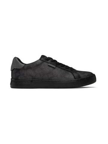 Low Line Signature Canvas Low Top Sneakers Black - COACH - BALAAN 1