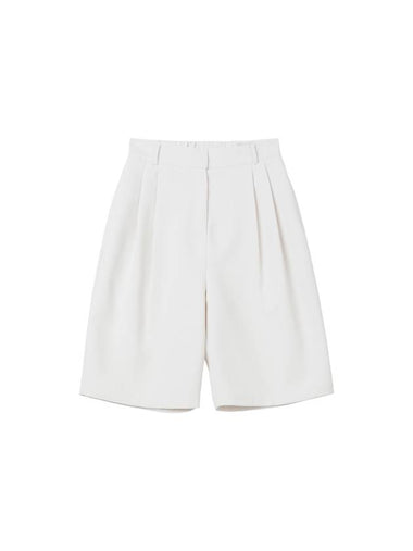 Tony two-pin tuck back banding half pants ivory TONY12IV - RAMUSTUDIO - BALAAN 1