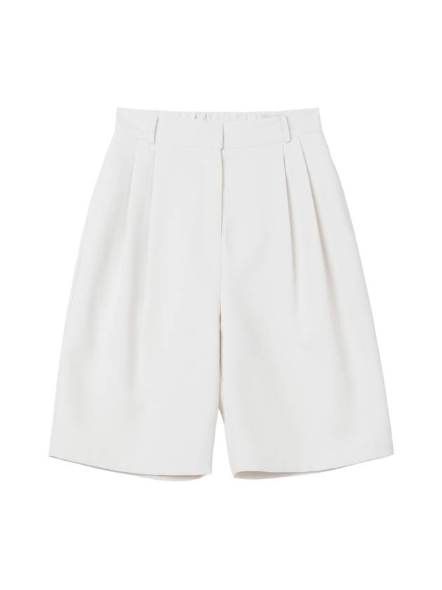 Tony two-pin tuck back banding half pants ivory TONY12IV - RAMUSTUDIO - BALAAN 2