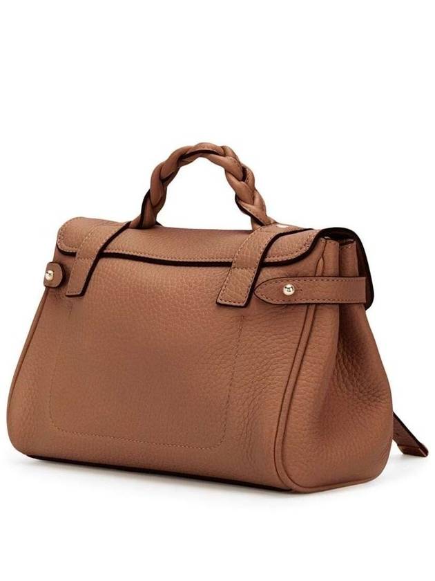 Alexa Heavy Grain Mini Tote Bag Chestnut - MULBERRY - BALAAN 3