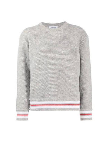 Crew Neck Knit Top Grey - THOM BROWNE - BALAAN 1