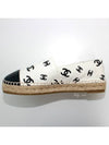 CC Logo Play Print Espadrilles White Black - CHANEL - BALAAN 10