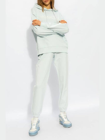 Moncler Cotton Sweatpants, Women's, Light Blue - MONCLER - BALAAN 2