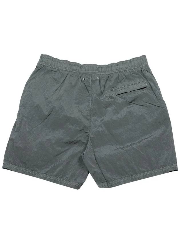 Men's Crinkle Swim Shorts Grey - STONE ISLAND - BALAAN 3