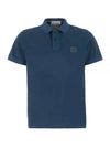 Wappen Cotton Short Sleeve Polo Shirt Avio Blue - STONE ISLAND - BALAAN 2