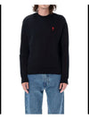 Small Heart Logo Sweatshirt Black - AMI - BALAAN 8