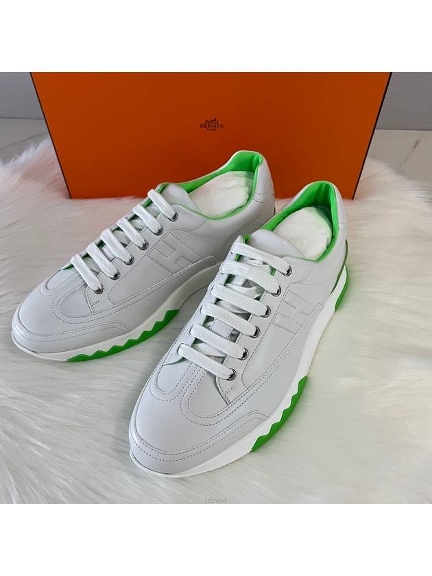 Trail Leather Low Top Sneakers Blanc - HERMES - BALAAN 2