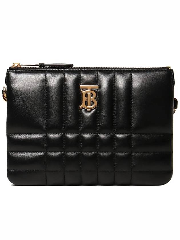 Quilted Lola Double Pouch Shoulder Bag Black - BURBERRY - BALAAN 2