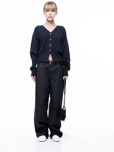 Non fade standard straight denim pants navy indigo - CHANCE'S NOI - BALAAN 1