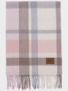 100% cashmere checked muffler ivory - RECLOW - BALAAN 8