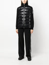 Padded Wool Cardigan Black - MONCLER - BALAAN 6