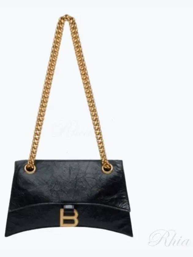 Crush Logo Gold Chain Small Shoulder Bag Black - BALENCIAGA - BALAAN 2