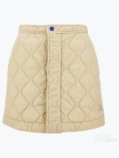 Quilted Nylon A-Line Skirt Beige - BURBERRY - BALAAN 2