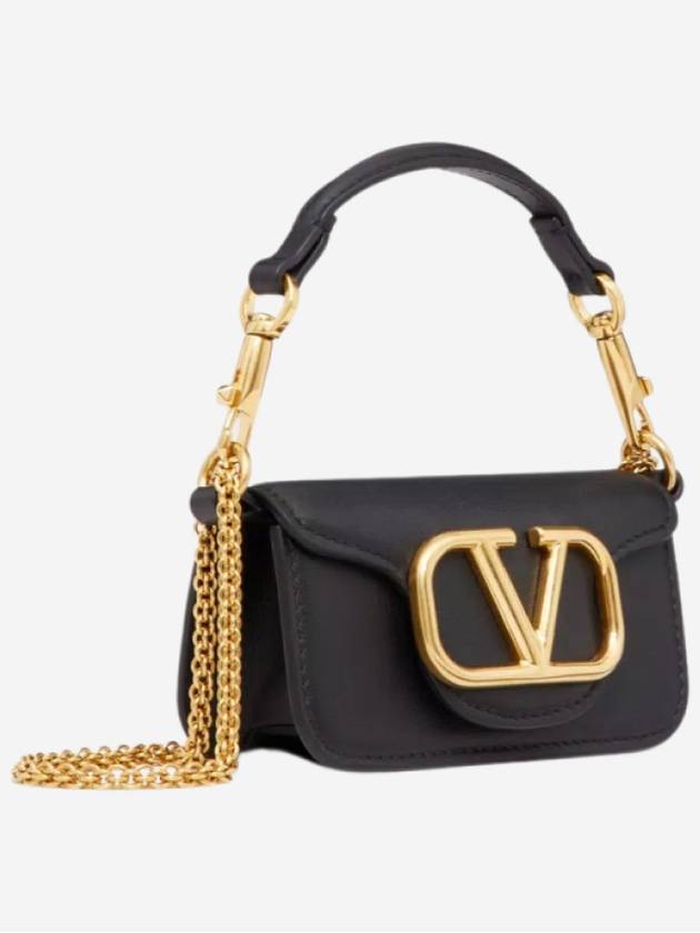 Rocco Micro Chain Shoulder Bag Black - VALENTINO - BALAAN 3