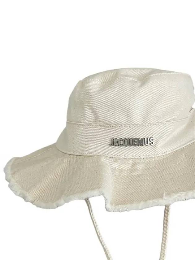 Le Bob Artichaut Bucket Hat Off White - JACQUEMUS - BALAAN 3