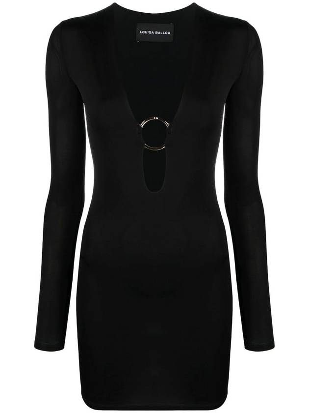 Louisa Ballou Black Mini Dress - LOUISA BALLOU - BALAAN 1