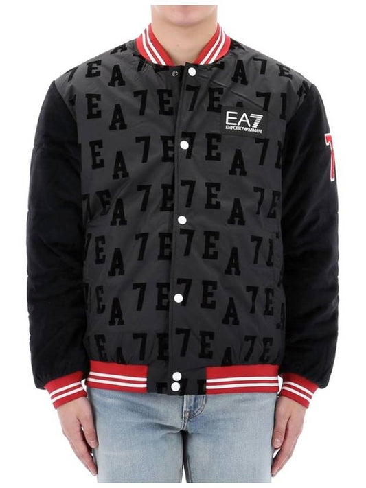 EA7 Logo Bomber Jacket Grey - EMPORIO ARMANI - BALAAN 2