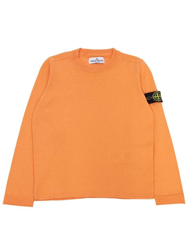 Kids Crewneck Knit Top Orange - STONE ISLAND - BALAAN 2