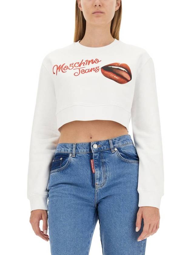 long sleeve t-shirt 17128756 4001 WHITE - MOSCHINO - BALAAN 5