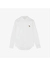 Dressed Fox Patch Relaxed Long Sleeve Shirt White - MAISON KITSUNE - BALAAN 4