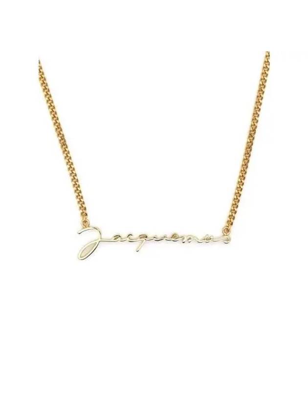 La Chain Signature Logo Chain Necklace Gold - JACQUEMUS - BALAAN 3