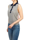 Polo Collar Vest Grey - GANNI - BALAAN 8