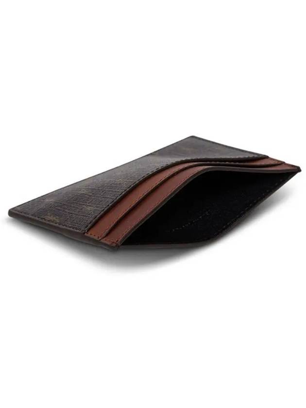 Monogram Canvas Card Wallet Brown - SAINT LAURENT - BALAAN 3