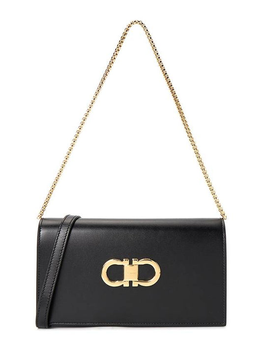 Double Gancini Mini Bag Black - SALVATORE FERRAGAMO - BALAAN 2