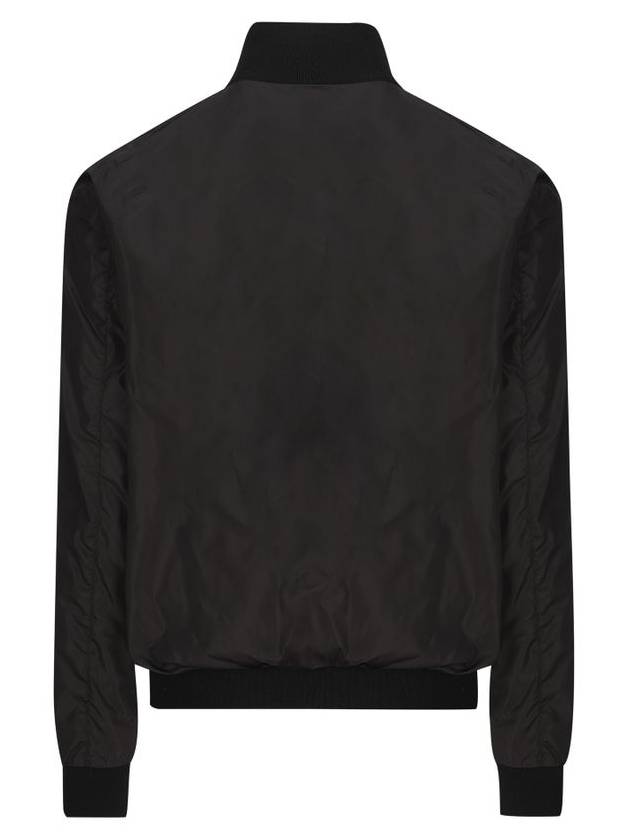 Reversible Wool Nylon Bomber Jacket Black - PRADA - BALAAN 3