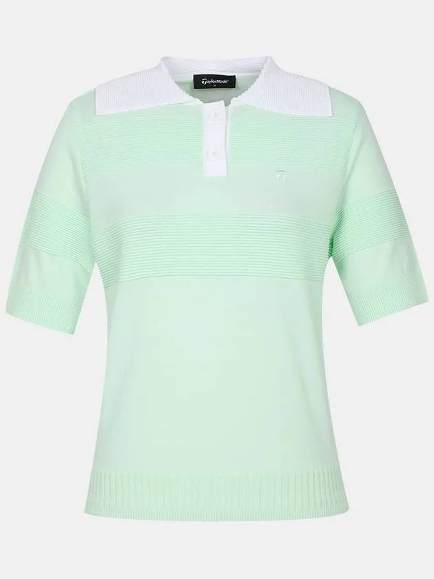 color combination tissue modified collar short sleeve knit TWSRM6121 820 - TAYLORMADE - BALAAN 10