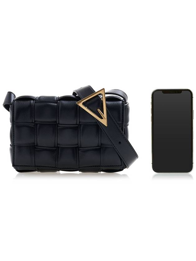 Cassette Intrecciato Padded Small Cross Bag Black - BOTTEGA VENETA - BALAAN 7