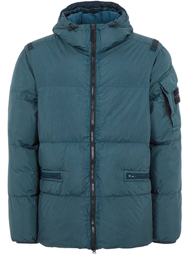 Men's Wappen Patch Crinkle Wraps Padding Dark Green - STONE ISLAND - BALAAN 2