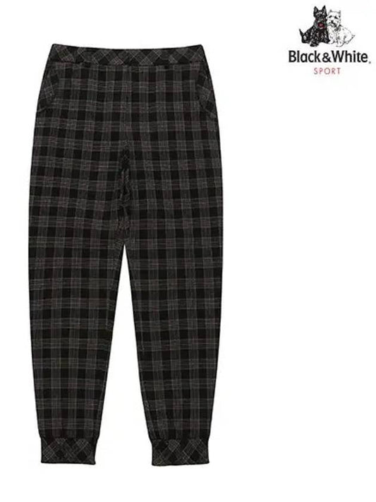 Women’s Check Semi-Jogger Pants 5082LBWPBLACK - BLACK&WHITE - BALAAN 1