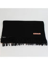 Logo Fringe Cashmere Muffler Black - ACNE STUDIOS - BALAAN 4