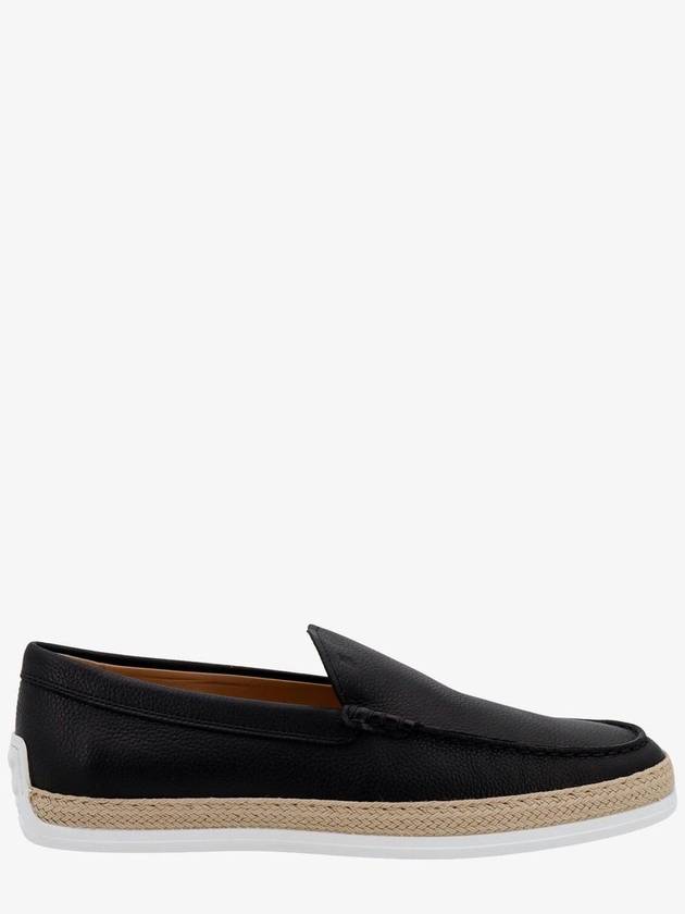 Stamping Monogram Leather Loafers Black - TOD'S - BALAAN 1