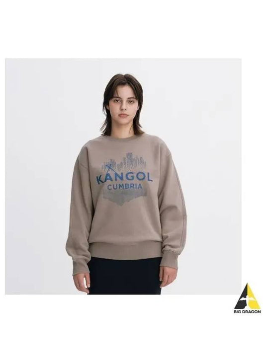 CBR Slogan Sweatshirt 7002 Beige - KANGOL - BALAAN 1