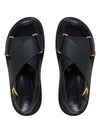 Fussbet Leather Sandals Black - MARNI - BALAAN 3