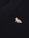 Baby Fox Patch Cosy Cardigan Black - MAISON KITSUNE - BALAAN 6