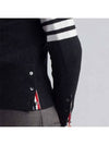 Men's Diagonal Classic Cashmere Cardigan Dark Grey - THOM BROWNE - BALAAN 4