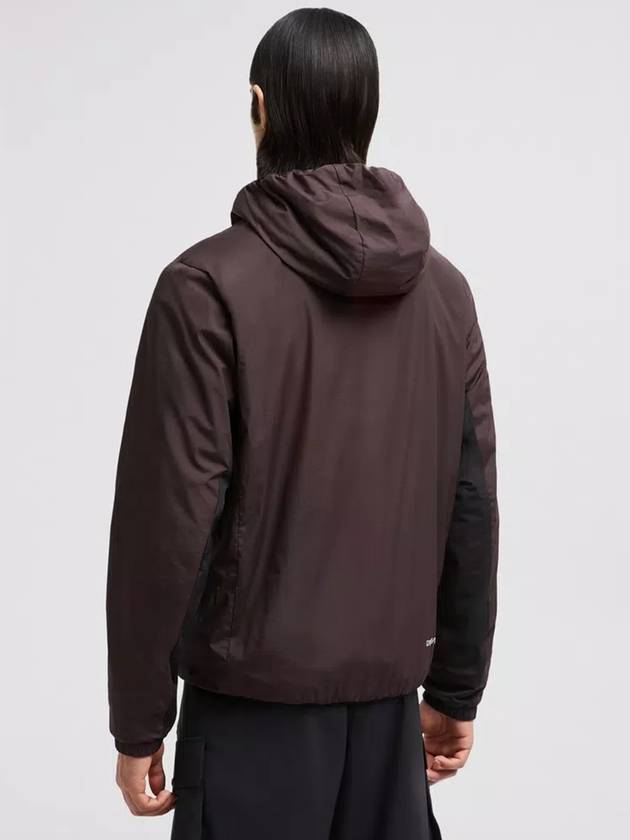 Men's Bissen Zip-Up Hoodie Dark Brown - MONCLER - BALAAN 6