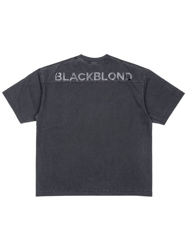 BBD Hidden Slogan Pigment T Shirt Charcoal - BLACKBLOND - BALAAN 3