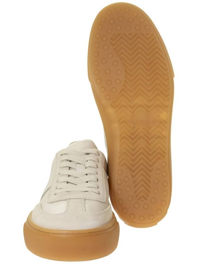 Round Toe Leather Low Top Sneakers White - TOD'S - BALAAN 6