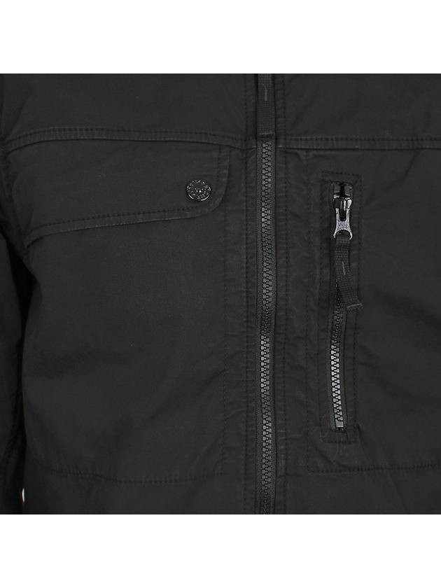 Supima Cotton Twill Stretch-TC Jacket Black - STONE ISLAND - BALAAN 9