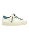 Women's Hi Star Blue Tab Nappa Leather Low Top Sneakers White - GOLDEN GOOSE - BALAAN 1