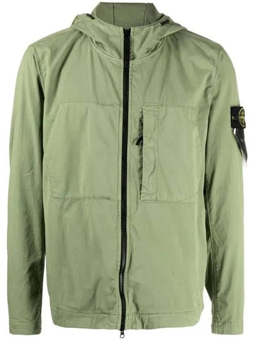 Men's Wappen Patch Supima Cotton Hooded Jacket Khaki - STONE ISLAND - BALAAN 1