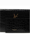 Uptown Crocodile Embossed Leather Chain Wallet Black - SAINT LAURENT - BALAAN 5