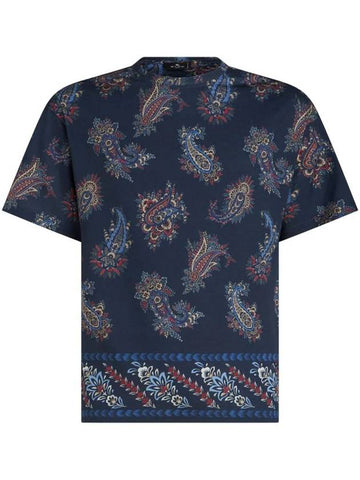 Etro T-Shirt With Paisley Print - ETRO - BALAAN 1