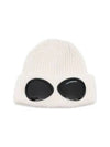 Signature Goggles Wool Beanie White - CP COMPANY - BALAAN 2