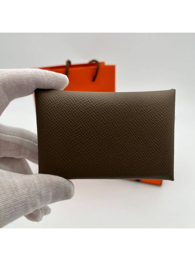 Calvi Card Wallet Étoupe - HERMES - BALAAN 5